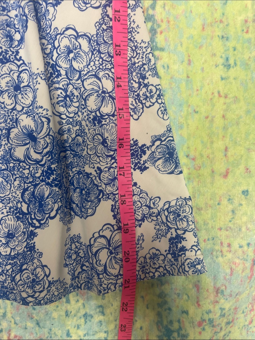 💙Vintage American Apparel White Mini Dress with Blue Floral Print💙 - Picture 15 of 16